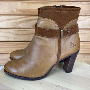 McGregor NEW YORK Leather / Suede Ankle Boots High Heel Booties 41 EUR Side Zip